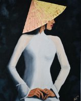 Laura Caretta Painter - 93 Golden hat - 2019 - oil on canvass 60x75