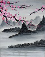 Laura Caretta Painter - 46 Cherry blossom - 2019 oil on canvass 60x75 - SOLD