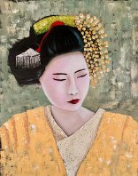 Kyoto - 2020 - oil - 60x75 The beauty of women across the world is fascinating. Different ways to express femininity, in cultures that have often pushed for women to be in second place....