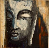 Laura Caretta Painter - 14 The spy - 2018 oil on canvass with knofe 60x60